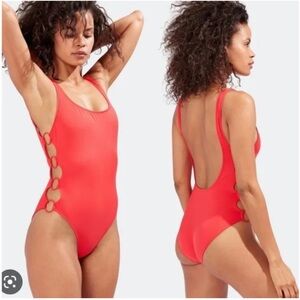NWT Solid & Striped Jennifer Red Ring One Piece